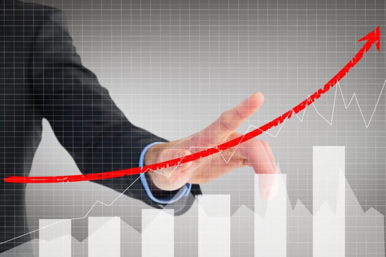 Graph showing Rising inflation prices